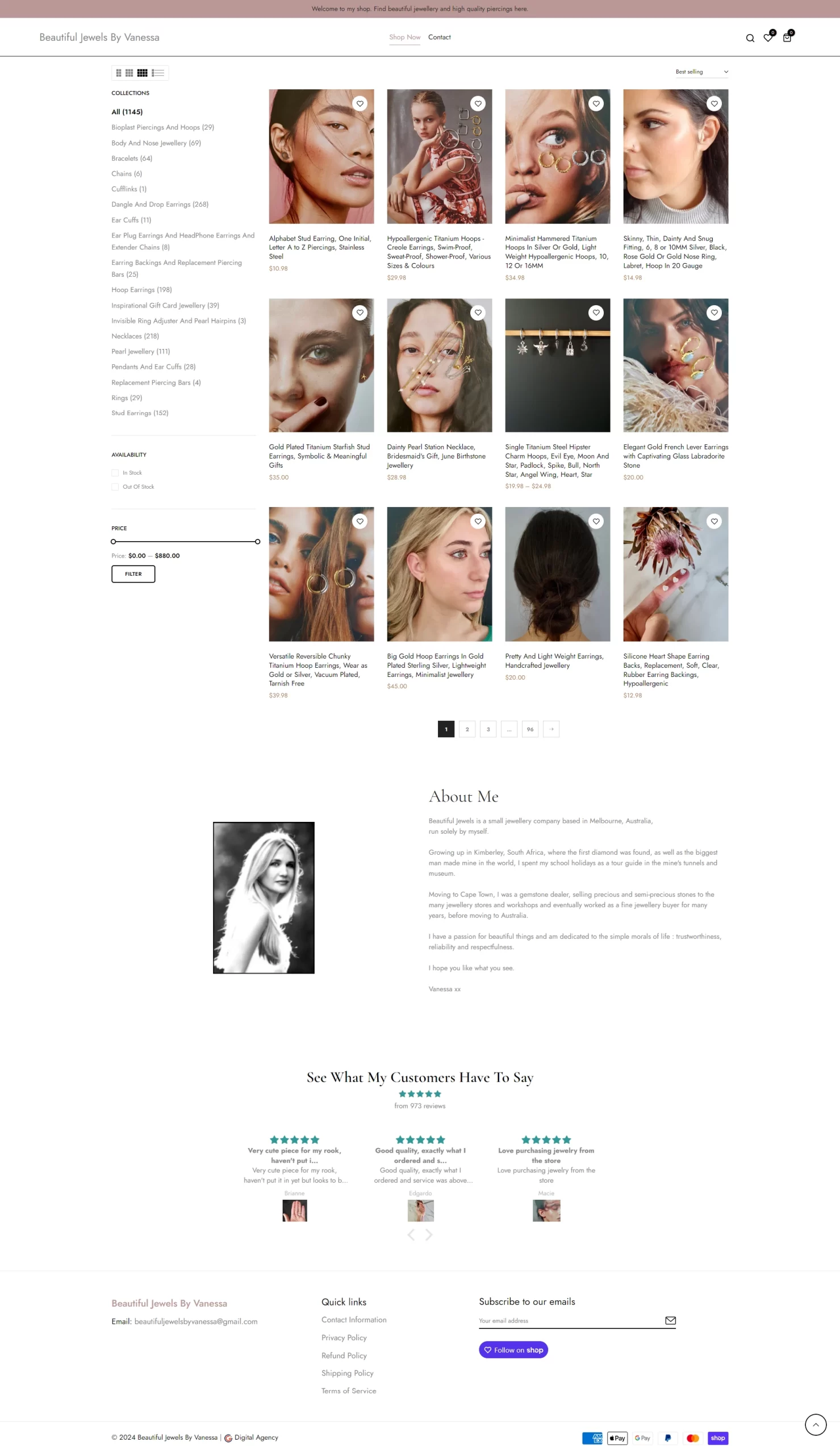 Beautiful Jewels By Vanessa - ShopNow Page - Growthdigital - CaseStudy