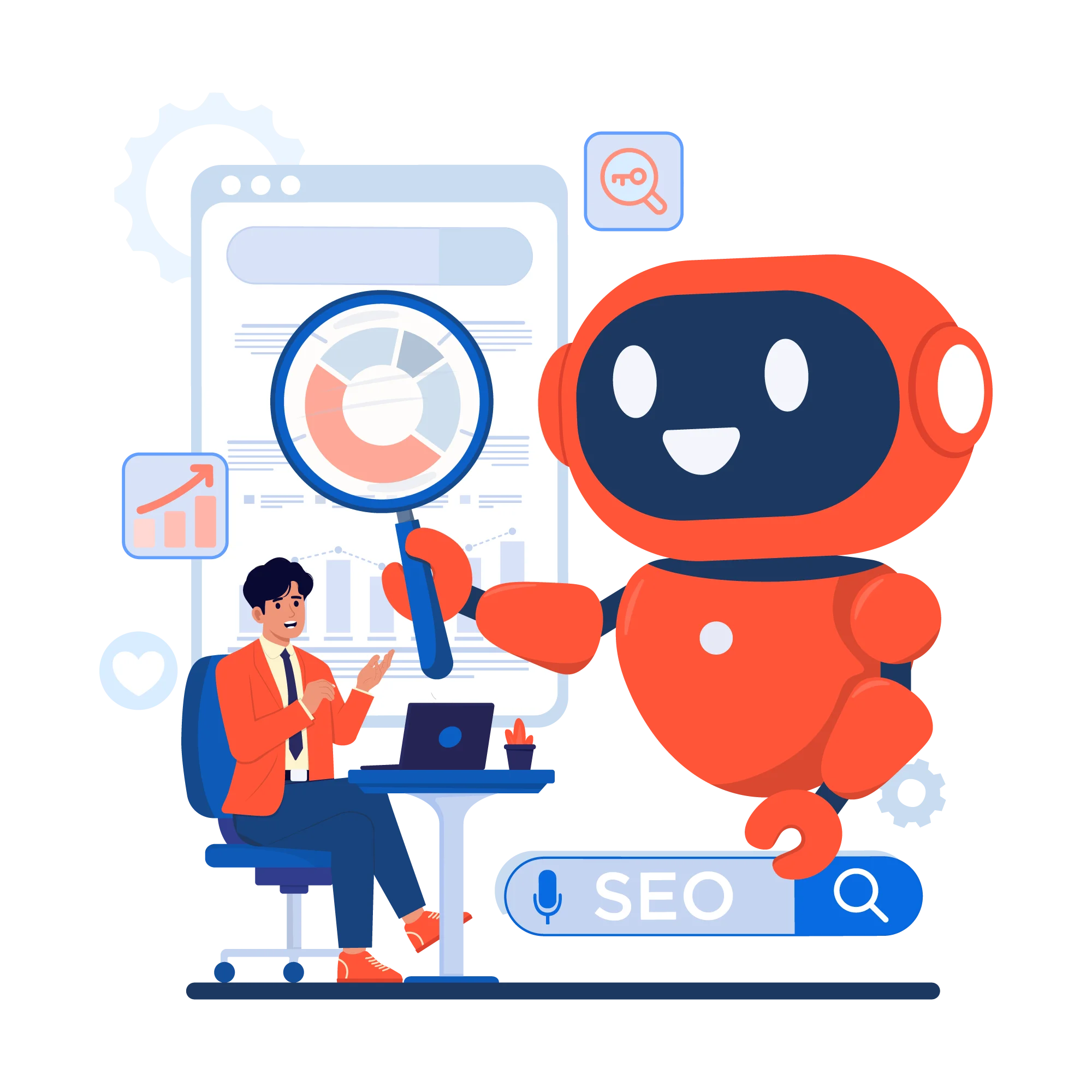 AI powered SEO analysis data and keyword performance