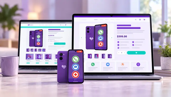 BigPurplePhone Shopify case study visual showing product page UX and conversion improvements
