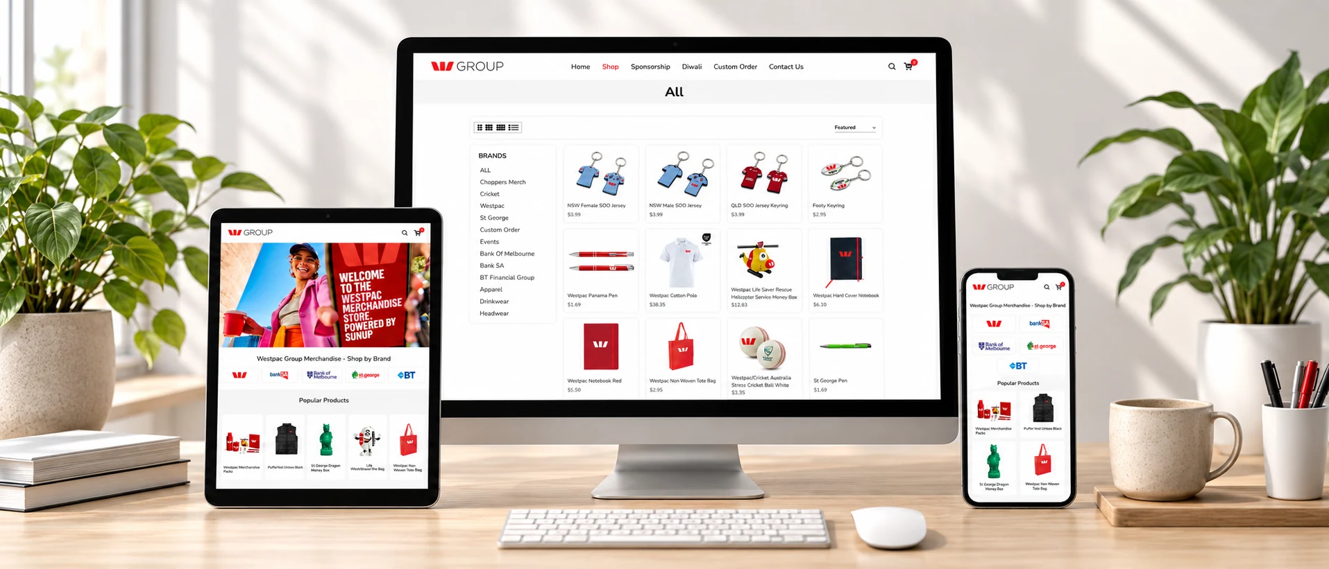 Shopify PunchOut and Coupa integration case study visual for Westpac enterprise procurement workflow